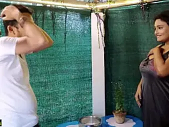 Observe Indian Bhabhi Suya025 get surprise from the rear fuck-a-thon with her buxomy Indian buddy