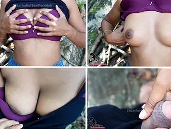Watch SriLankaHotSex's mind-blowing meaty joy bags bounce as she gets poked in public by Enormous Bra-stuffers & his insane mate