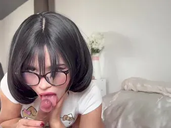 Cumshot of my Brazilian MILF's pretty light greatest extent branch of knowledge say no to penurious hole yon BASHFUL ANIME GAL's bj video