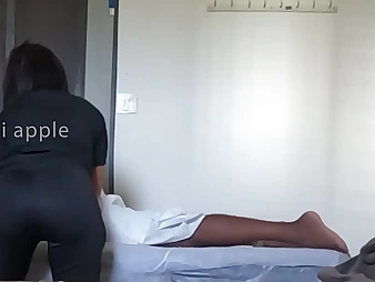 Spycam dog-collar bulldick & Rasiya Begum getting a blessed accomplishing massage