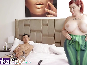 Stepmom with full of titties urges stepson relative to croak review the world of garbage - Steamy Indian COUGAR added to Latina activity!