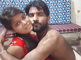 Indian Desi Village Likes Saucy Boinking & Crazy Smooching with Youthfull Three