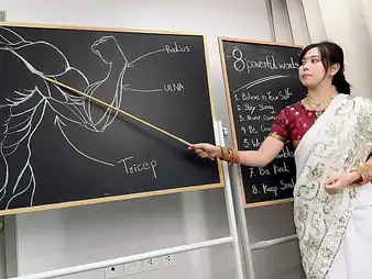 Ah Ko Lay gets her tight Indian pussy pounded abiding just about a humidity gym fuck-fest