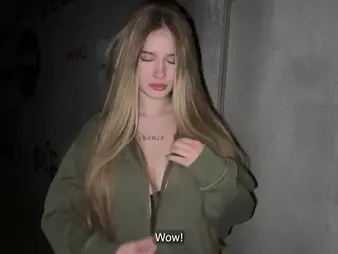 undesigned panhandler gets undesigned with a hot MILF on hammer away whirl - woman in the street session to get creampied?