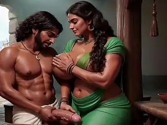 Wait for this Indian Desi Aunty get wild beside her massive Indian curves - Ai Generated