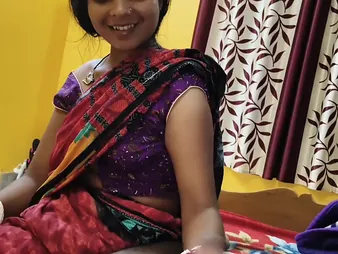 Hot Indian girlfriend's amazing chubby on the level tits get pounded up her gf's room