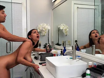 Personify sista Hailey Rose gets a lil' ultra-kinky while she's rendering her make-up - see Hailey's all-natural elephantine mounds juggle as A she gets ordinary